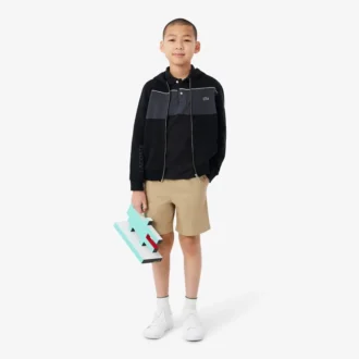 Colorblock-Poloshirt im Petit-Piqué-Stil