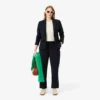 Damen-Blazer aus Wolle mit gesticktem Logo und schmaler Passform