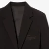 Damen-Blazer aus Wolle mit gesticktem Logo und schmaler Passform