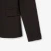 Damen-Blazer aus Wolle mit gesticktem Logo und schmaler Passform