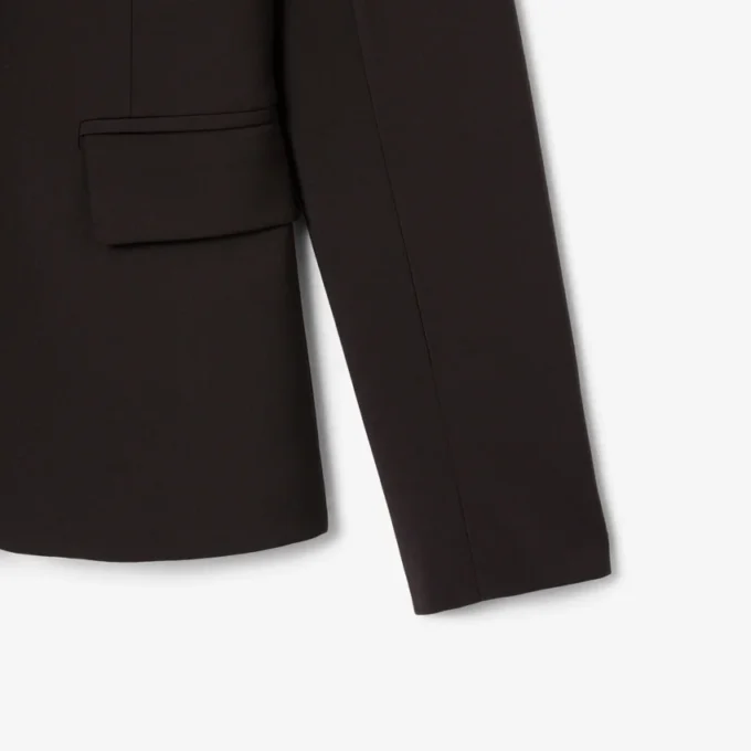 Damen-Blazer aus Wolle mit gesticktem Logo und schmaler Passform