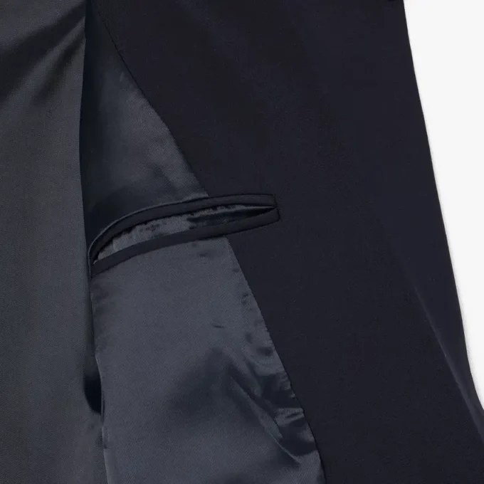 Damen-Blazer aus Wolle mit gesticktem Logo und schmaler Passform