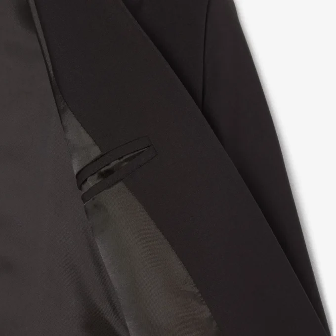 Damen-Blazer aus Wolle mit gesticktem Logo und schmaler Passform