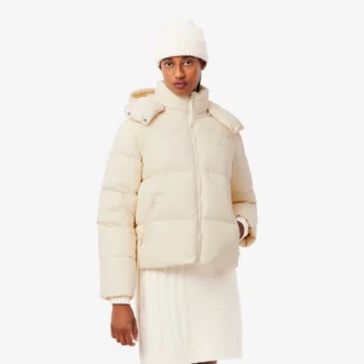 Damen-Daunenjacke mit Kapuze in lockerer Passform