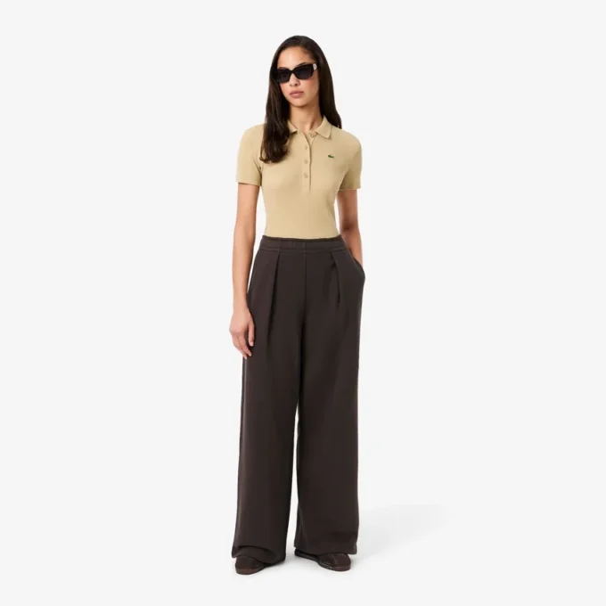 Damen-Fleece-Jogginghose mit weitem Bein
