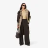 Damen-Fleece-Jogginghose mit weitem Bein