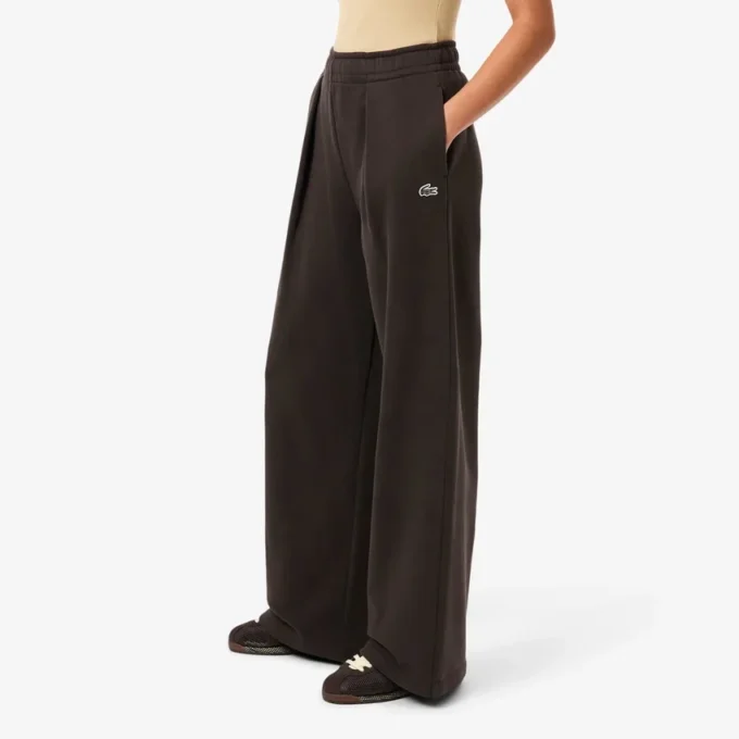 Damen-Fleece-Jogginghose mit weitem Bein