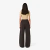 Damen-Fleece-Jogginghose mit weitem Bein