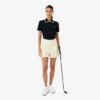 Damen-Golfpullover mit Polokragen und kurzen Ärmeln