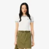 Damen-Jersey-T-Shirt mit Kontrastbesatz