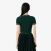 Damen-Jersey-T-Shirt mit Kontrastbesatz