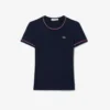 Damen-Jersey-T-Shirt mit Kontrastbesatz
