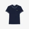Damen-Jersey-T-Shirt mit Kontrastbesatz