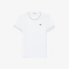 Damen-Jersey-T-Shirt mit Kontrastbesatz