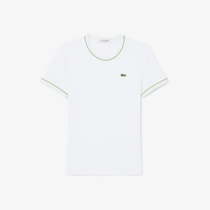 Damen-Jersey-T-Shirt mit Kontrastbesatz