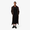 Damen-Kleid aus gerippter Baumwolle mit Polo-Kragen in Slim-Fit-Passform