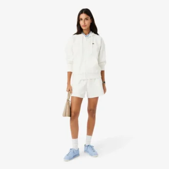 Damen-Piqué-Hoodie mit Reißverschluss