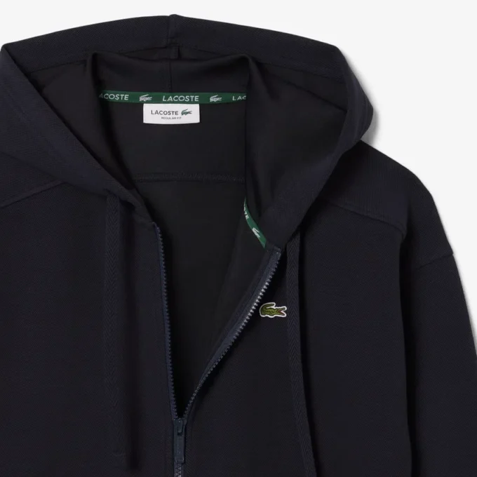 Damen-Piqué-Hoodie mit Reißverschluss