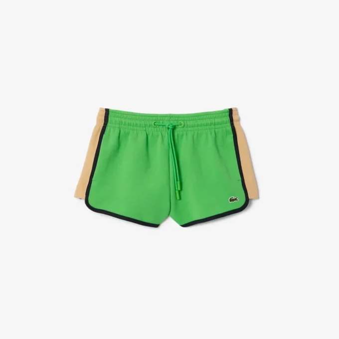 Damen-Piqué-Shorts mit Kontrasteinsätzen