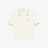 Damen-Poloshirt aus nahtloser 3D-Stretch-Baumwolle in verkürzter Passform