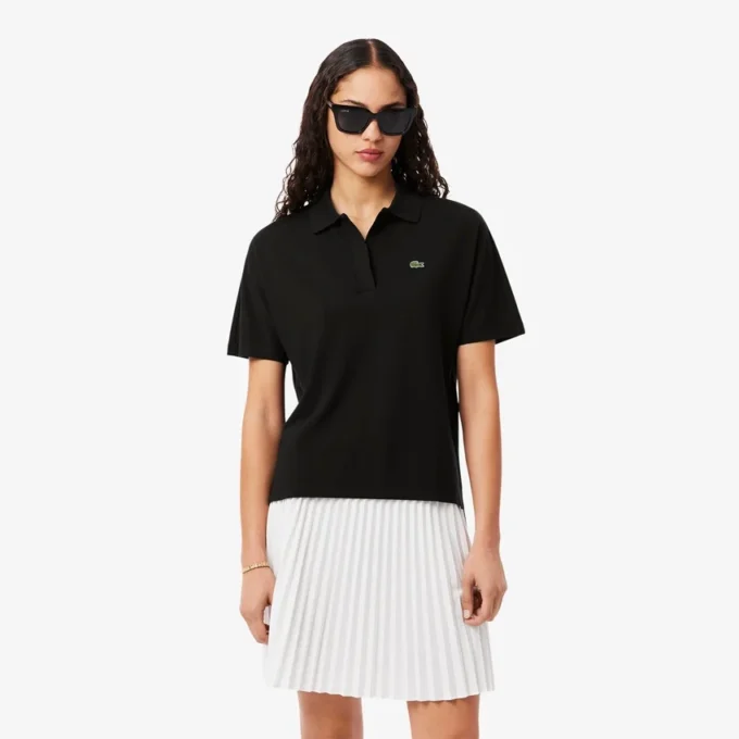 Damen-Poloshirt in Relaxed Fit aus Piqué