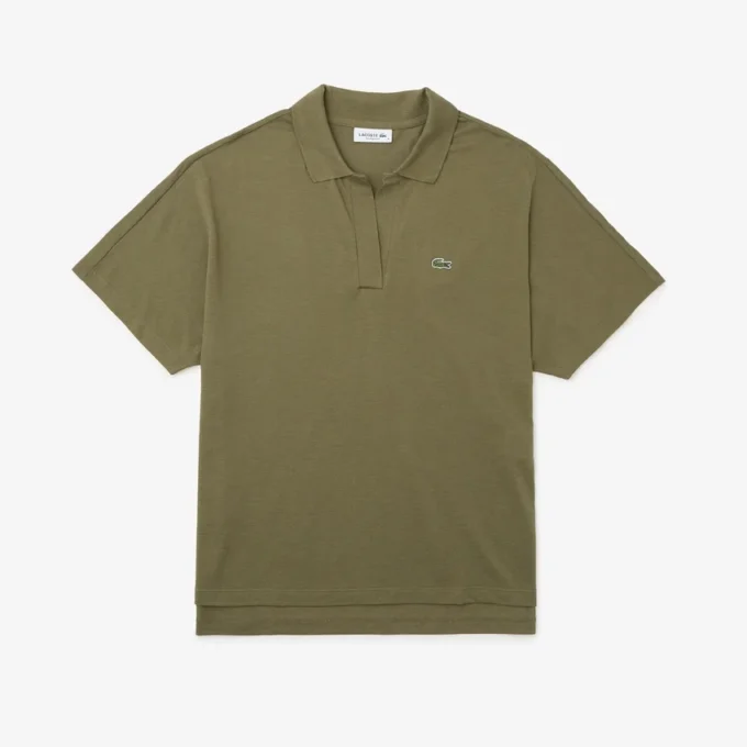 Damen-Poloshirt in Relaxed Fit aus Piqué