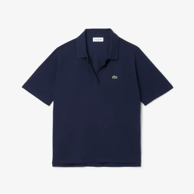 Damen-Poloshirt in Relaxed Fit aus Piqué