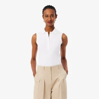 Damen-Poloshirt L.12.12 Slim Fit, ärmellos, Stretch