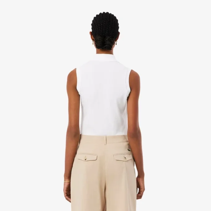 Damen-Poloshirt L.12.12 Slim Fit, ärmellos, Stretch