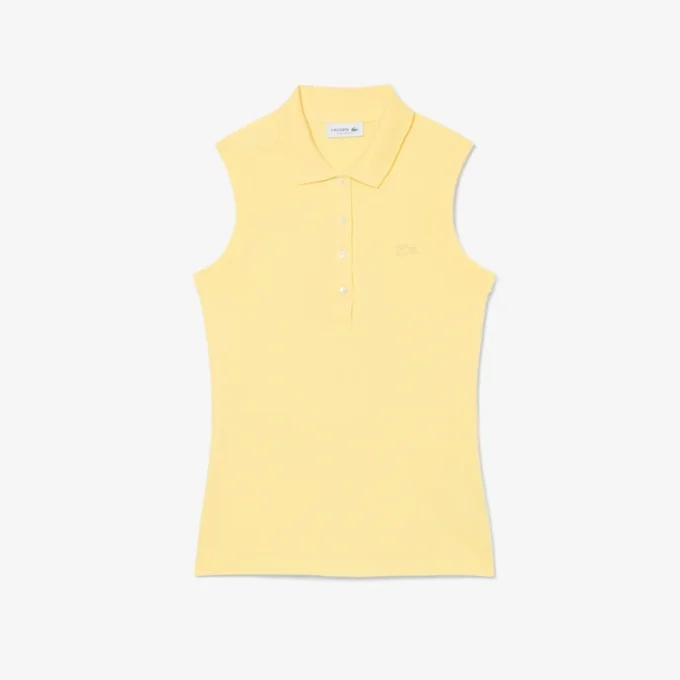 Damen-Poloshirt L.12.12 Slim Fit, ärmellos, Stretch