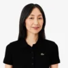 Damen-Poloshirt L.12.D Slim Fit aus gerippter Baumwolle