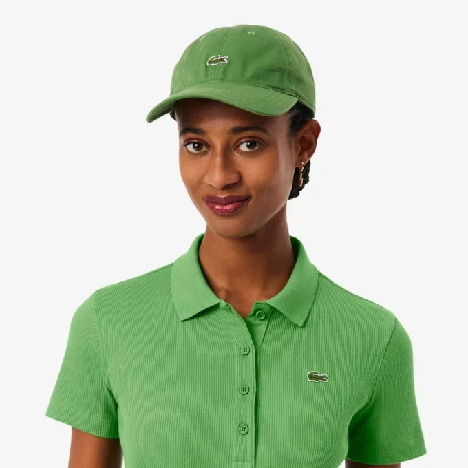 Damen-Poloshirt L.12.D Slim Fit aus gerippter Baumwolle