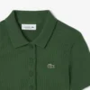 Damen-Poloshirt L.12.D Slim Fit aus gerippter Baumwolle