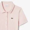 Damen-Poloshirt L.12.D Slim Fit aus gerippter Baumwolle