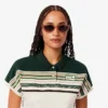 Damen-Poloshirt „Made in France“ in Slim Fit mit Streifen