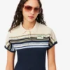 Damen-Poloshirt „Made in France“ in Slim Fit mit Streifen