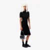 Damen-Poloshirt mit schmaler Passform aus flauschigem Rippstrick
