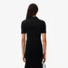 Damen-Poloshirt mit schmaler Passform aus flauschigem Rippstrick