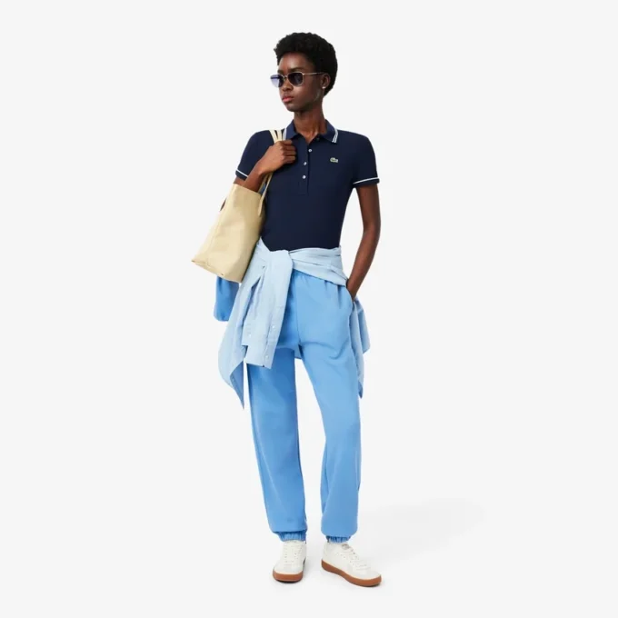 Damen-Poloshirt mit schmaler Passform und Zierdetails L.12.D