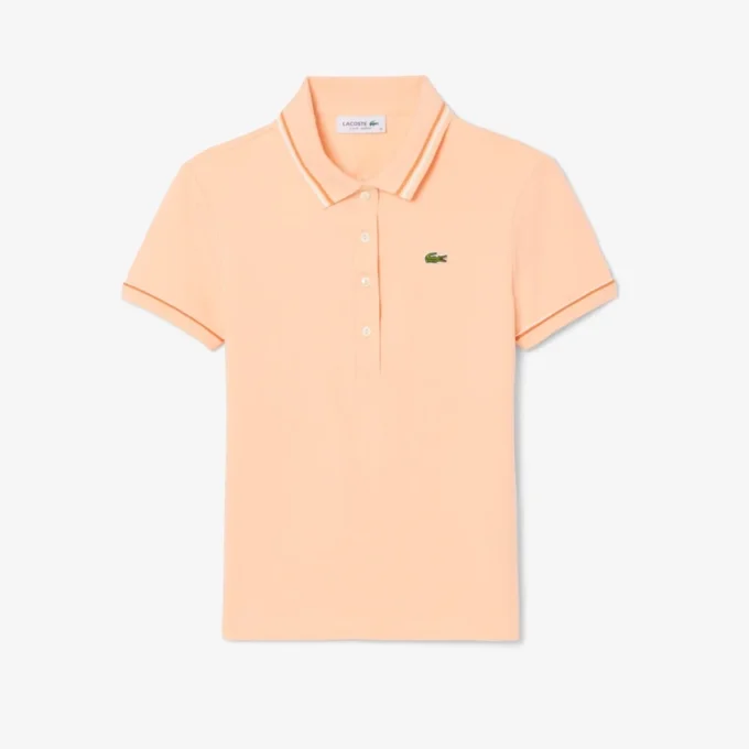Damen-Poloshirt mit schmaler Passform und Zierdetails L.12.D