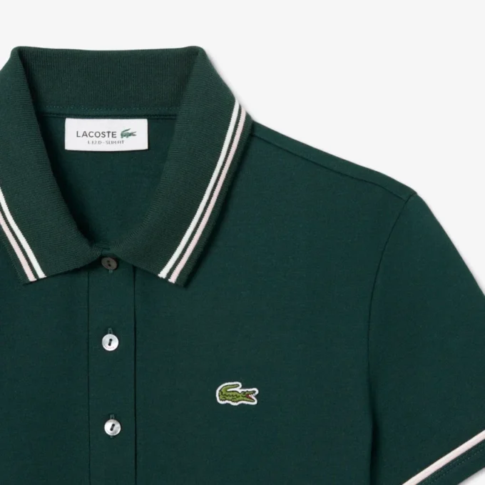 Damen-Poloshirt mit schmaler Passform und Zierdetails L.12.D