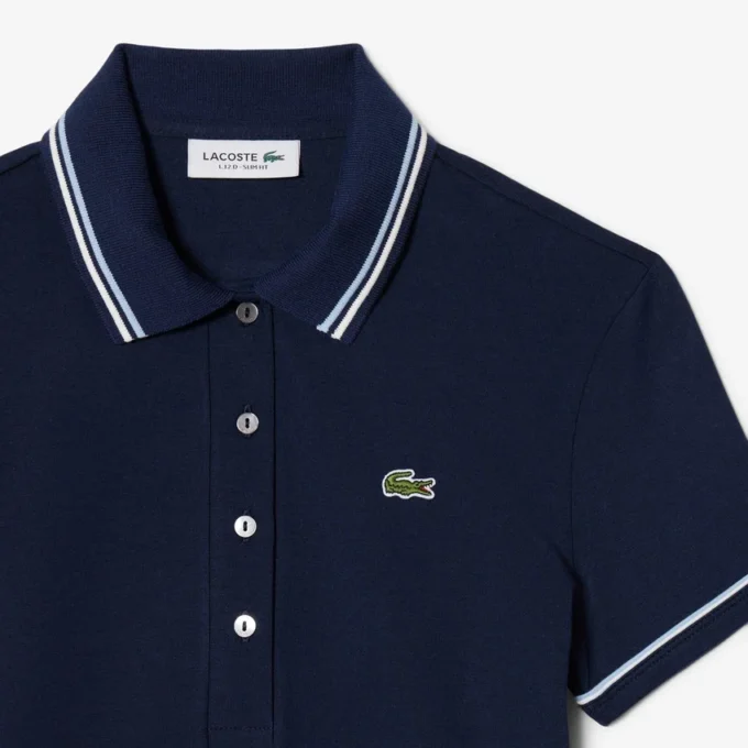 Damen-Poloshirt mit schmaler Passform und Zierdetails L.12.D