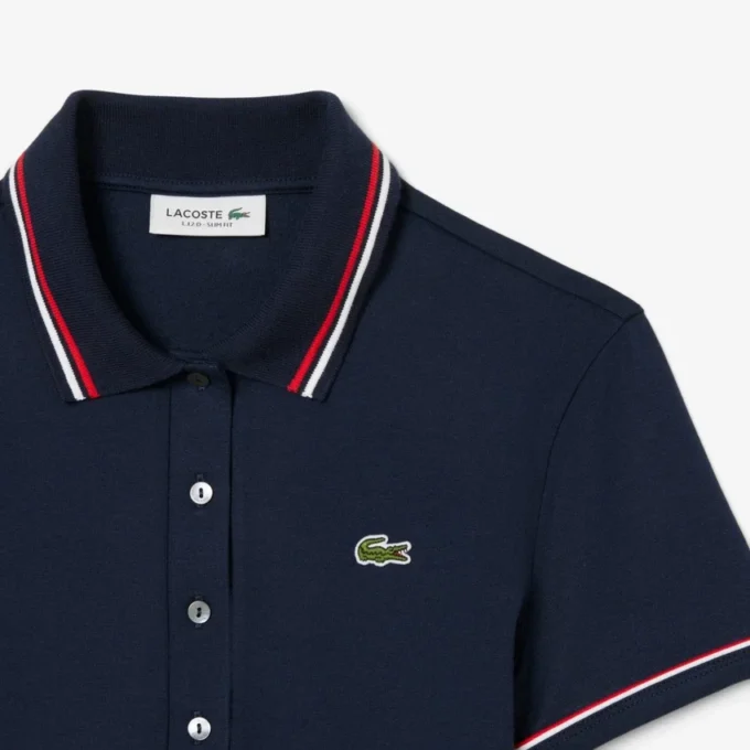 Damen-Poloshirt mit schmaler Passform und Zierdetails L.12.D