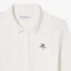 Damen-Poloshirt „Slim Fit Pointelle“ mit L.12.D-Logo