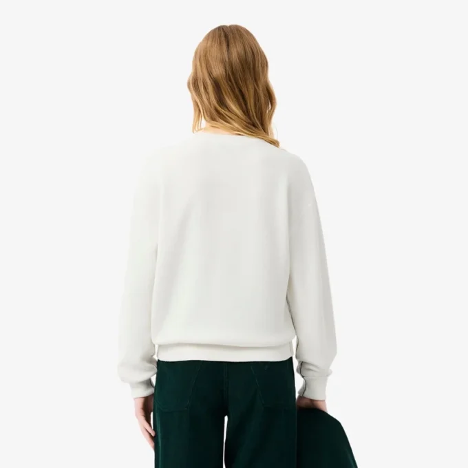 Damen-Pullover aus Baumwolle mit Rundhalsausschnitt und lockerer Passform