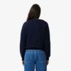 Damen-Pullover aus Baumwolle mit Rundhalsausschnitt und lockerer Passform