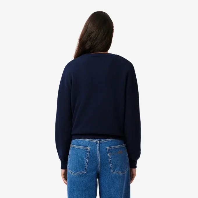 Damen-Pullover aus Baumwolle mit Rundhalsausschnitt und lockerer Passform