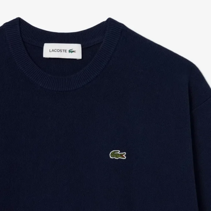 Damen-Pullover aus Baumwolle mit Rundhalsausschnitt und lockerer Passform