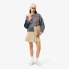 Damen-Pullover aus Woll-Blend mit Rollkragen und Zopfmuster