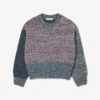 Damen-Pullover aus Woll-Blend mit Rollkragen und Zopfmuster